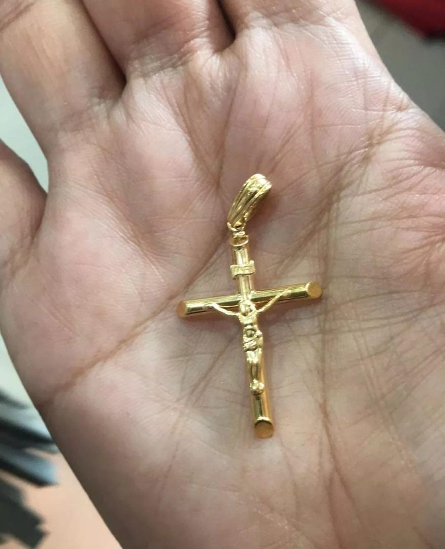 Japan gold Cross Pendant, Luxury, Accessories on Carousell