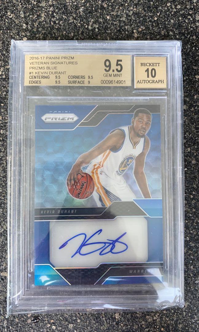 Kevin Durant Prizm Blue Auto /49 BGS 9.5 Auto 10, Hobbies & Toys 