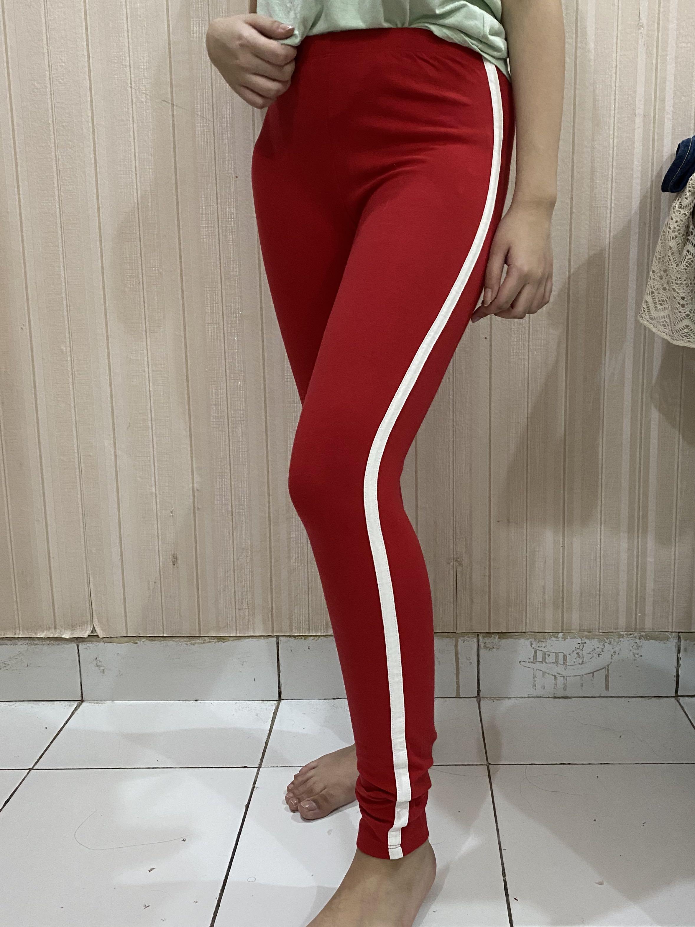 legging merah FOREVER 21 ORI Fesyen Wanita Pakaian Wanita