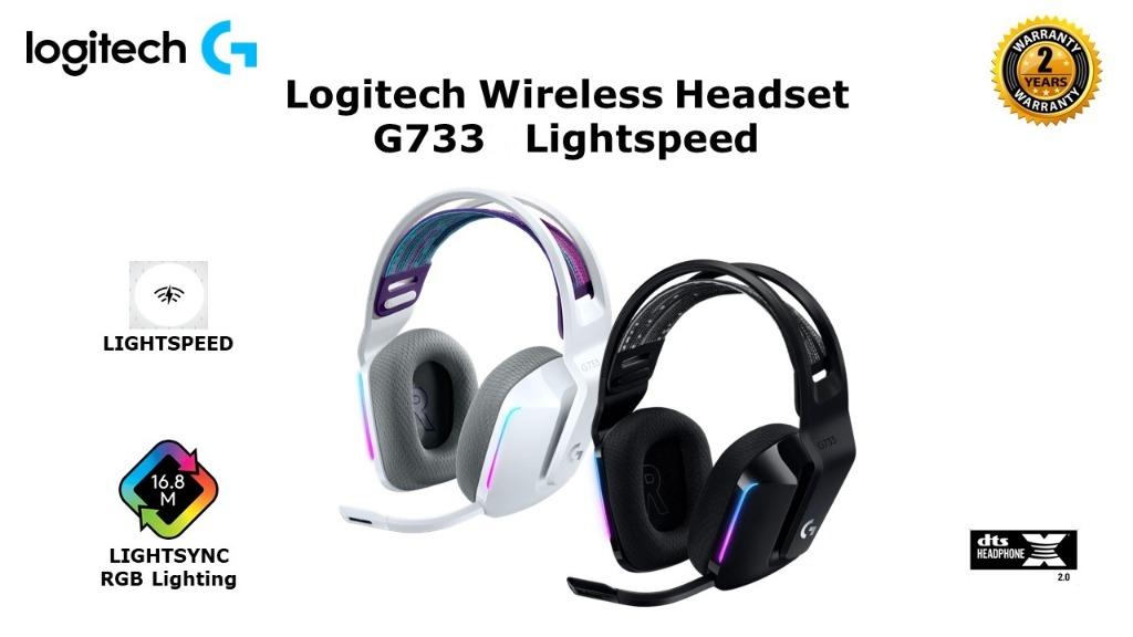 Logitech G733 Lightspeed Wireless Rgb Ultra-Lightweight Gaming Headset with  Surround Sound Voice Filters Advanced Lighting