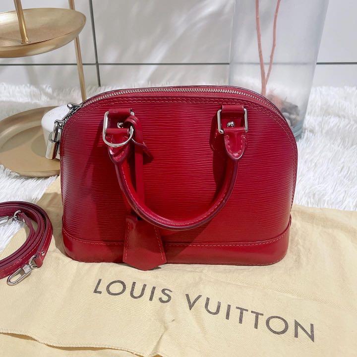 LV Alma BB Epi Leather (Category: Luxury Bags & Wallets) located in Quezon City. Submitted by theluxurycityph. (Listing ID 1091783547, Image 1). Description: 👜 LV ALMA BB EPI LEATHER 👜 red, shw inclusions — dustbag, lock, keys, strap, entrupy condition — excellent 💯All of our items are Authentic 💯 *color may vary due to lighting* 💛 dm us for inquires and for more detailed photo. 💛 open for meetup or shipping 𝗗𝗶𝘀𝗰𝗹𝗮𝗶𝗺𝗲𝗿 — TheLuxury