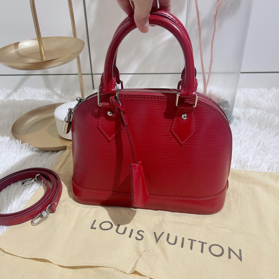 LV Alma BB Epi Leather (Category: Luxury Bags & Wallets) located in Quezon City. Submitted by theluxurycityph. (Listing ID 1091783547, Image 2). Description: 👜 LV ALMA BB EPI LEATHER 👜 red, shw inclusions — dustbag, lock, keys, strap, entrupy condition — excellent 💯All of our items are Authentic 💯 *color may vary due to lighting* 💛 dm us for inquires and for more detailed photo. 💛 open for meetup or shipping 𝗗𝗶𝘀𝗰𝗹𝗮𝗶𝗺𝗲𝗿 — TheLuxury