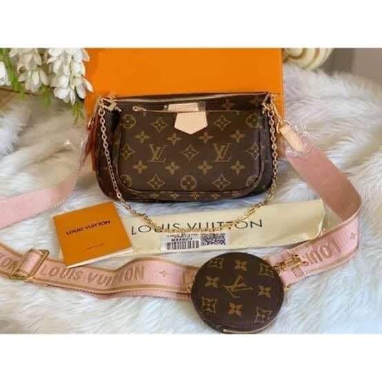 LV Multi Pochette - Pink, Women's Fashion, Bags & Wallets, Cross-body Bags  on Carousell