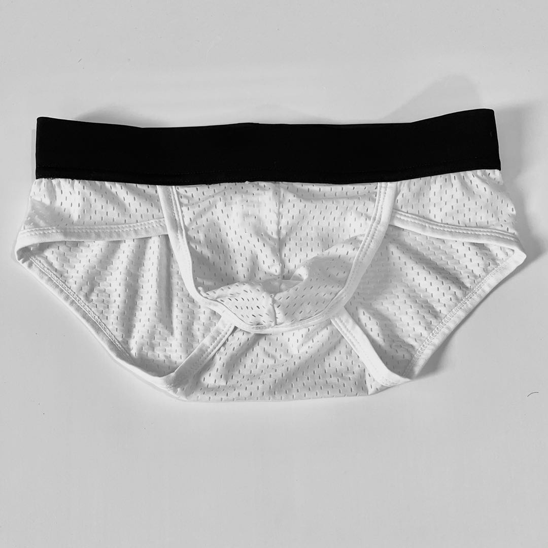 Men Low rise mesh white brief, Men's Fashion, Bottoms, New Underwear on ...