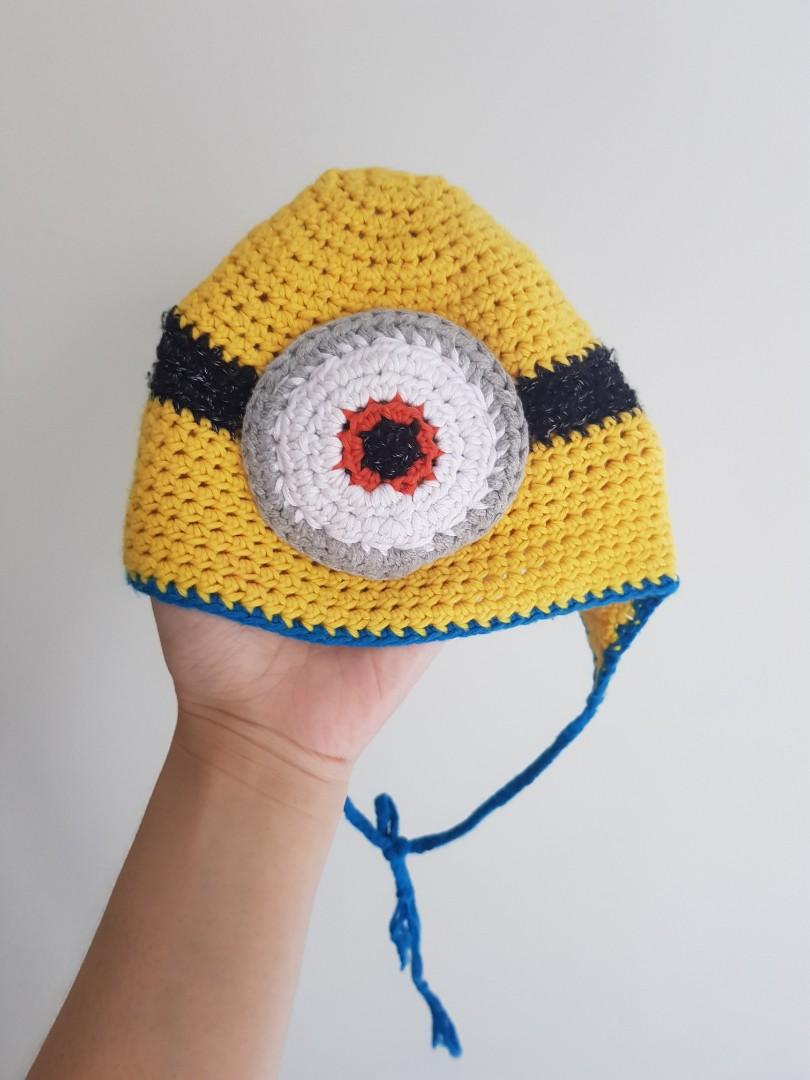 Minion baby knit hat topi kupluk bayi 