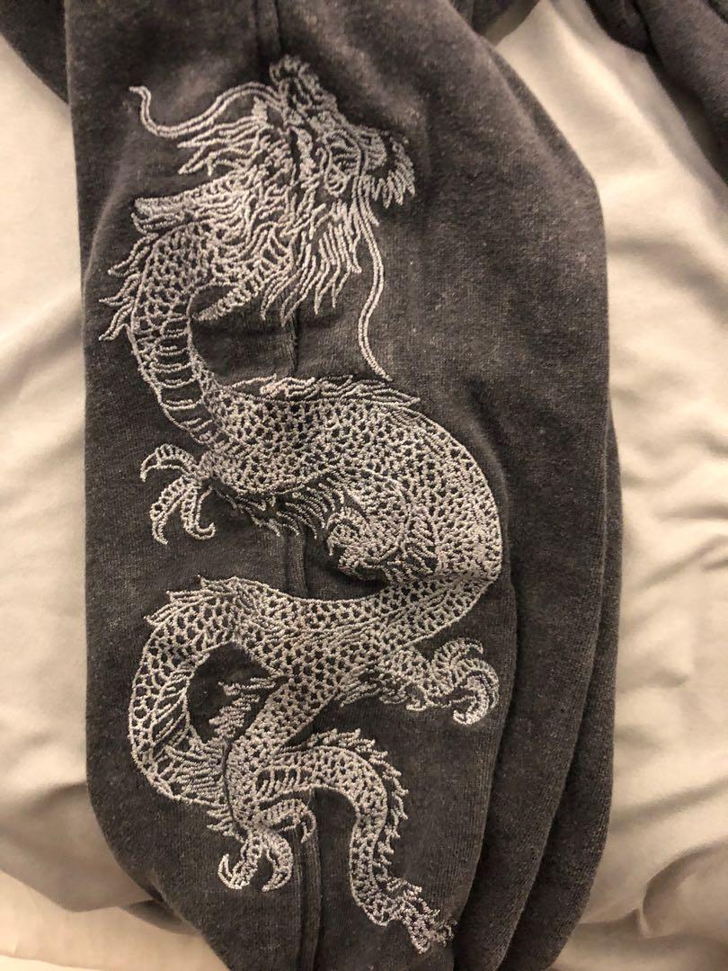 motel rocks basta jogger sweatpants in dark grey acid stone wash