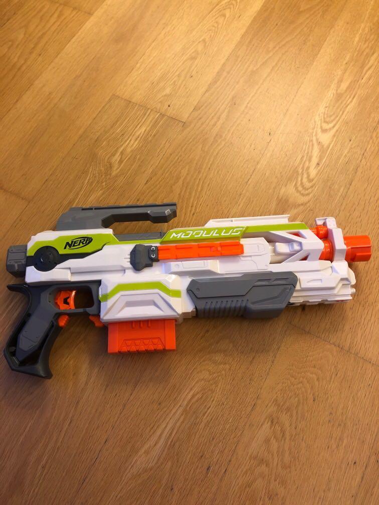 nerf modulus+ attachments （分類：動作及對戰玩具）位於 Hong Kong。 由 spicyicicle 提交（商品編號 1091864701，圖片 4）。簡介： nerf modulus 90% new still functional 正常運作 include 6 dart clip/magazine include attachments 包配件 no box no bullets 唔包子彈。