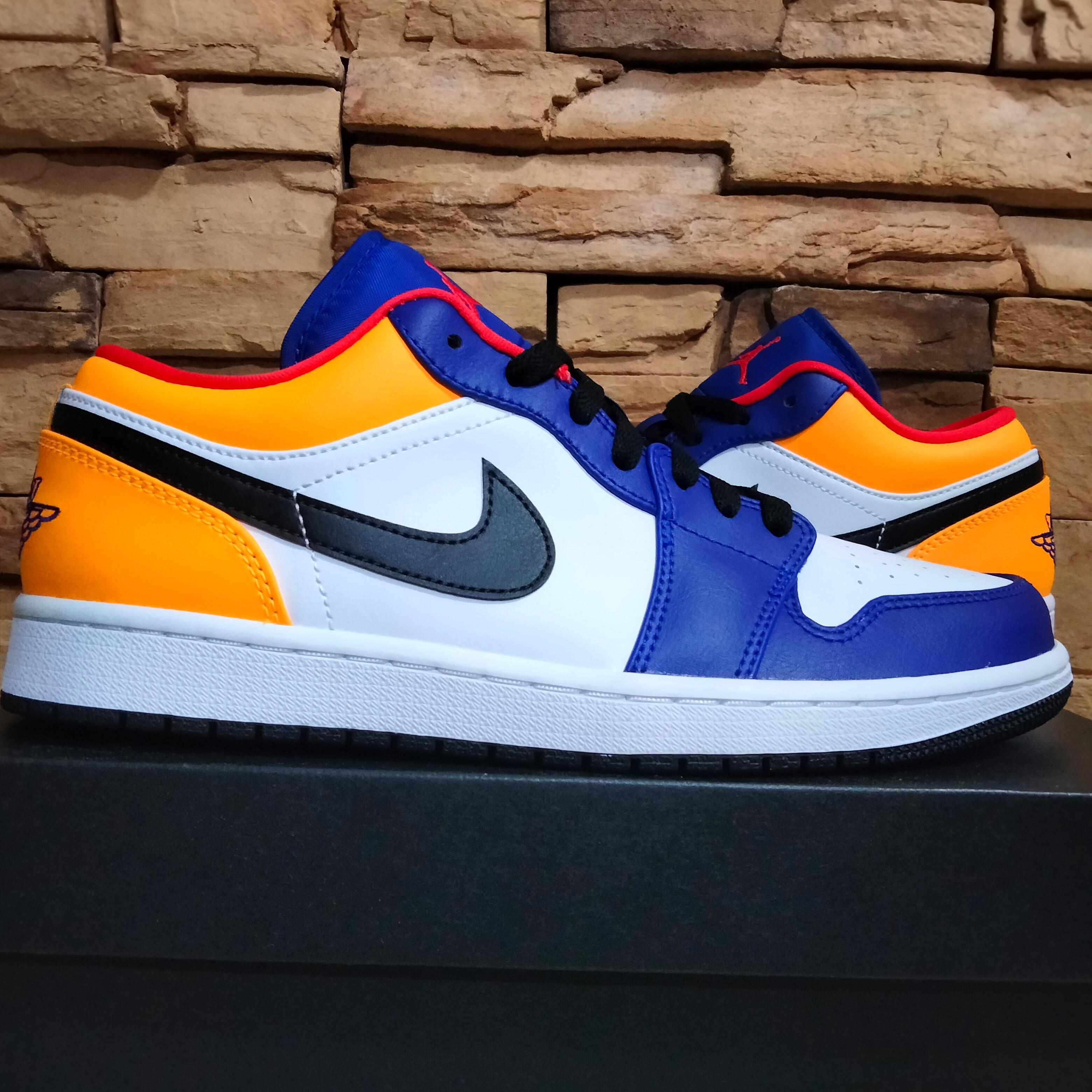 Nike Air Jordan 1 Low Royal Yellow Men S Fashion Footwear Sneakers On Carousell