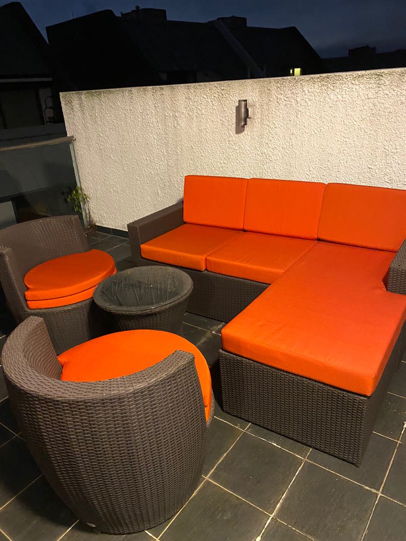 Outdoor Sofa Set, Furniture & Home Living, Outdoor Furniture on Carousell