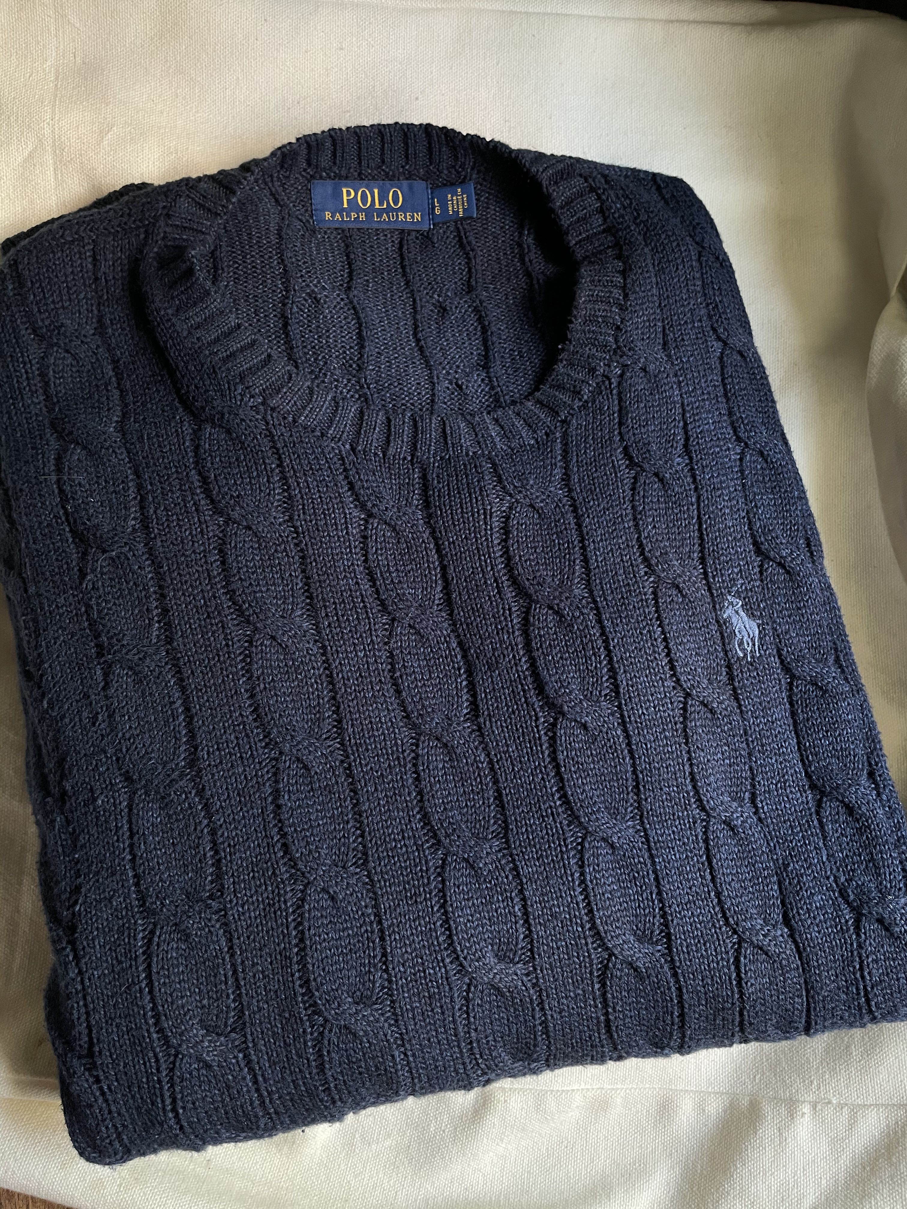 Polo Ralph Lauren Cable Knit Sweater, Men's Fashion, Coats, Jackets and  Outerwear on Carousell