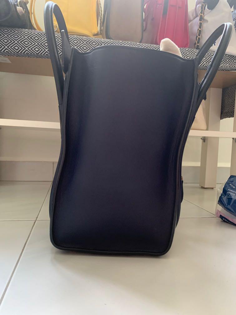 CNY SALE Celine Mini Luggage Tote in Midnight Blue Luxury Bags
