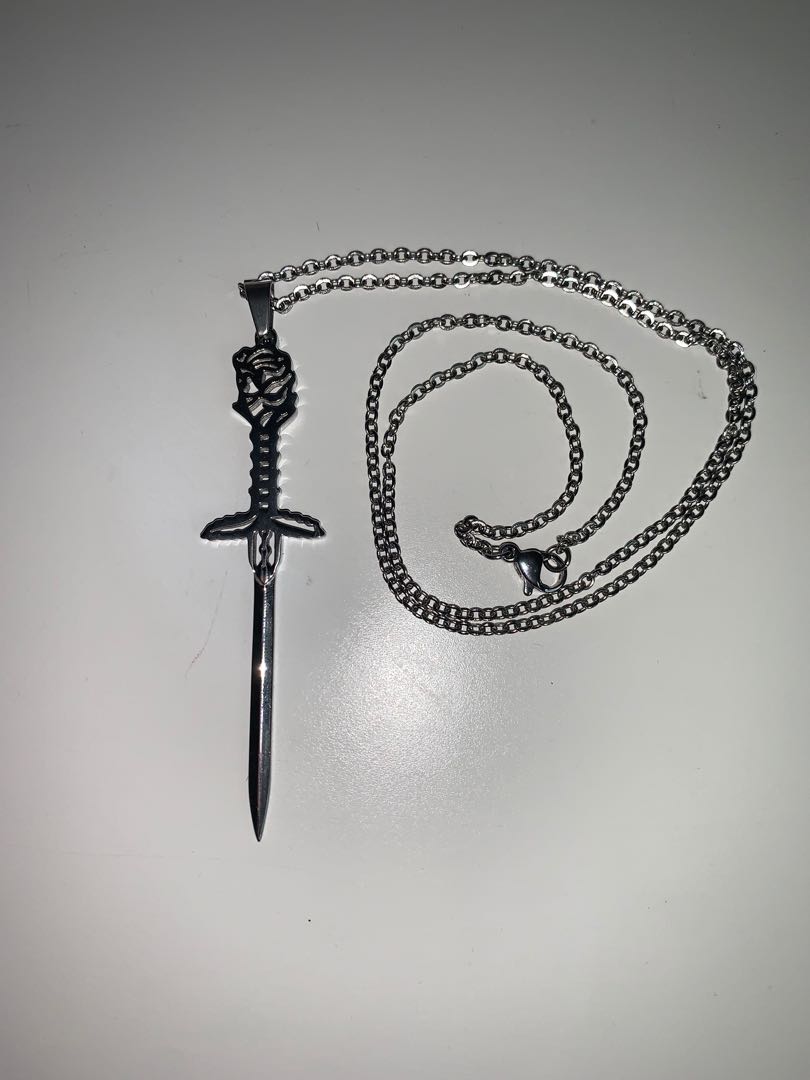 rose dagger necklace