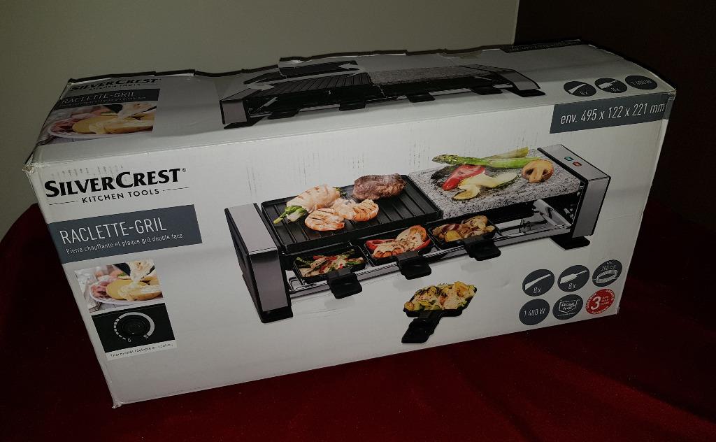 silvercrest raclette barbecue grill srgs 1400 b2 for up to 8 people grill and pans with non stick coating tv home appliances kitchen appliances bbq grills hotpots on carousell