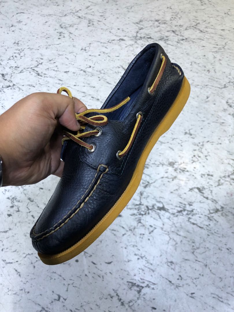 Yellow sperry boat shoes top
