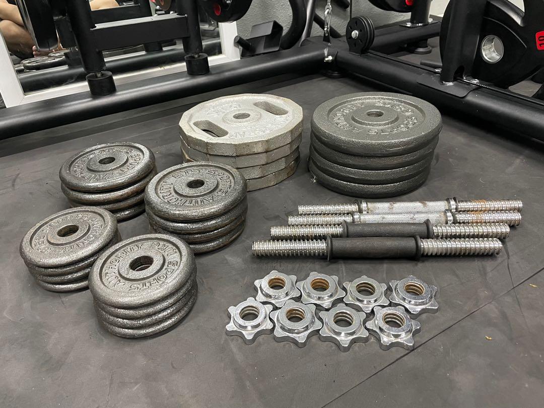 Standard plates 35 lb 2.5 5 15 Sports Equipment Exercise Fitness Weights Dumbbells on Carousell