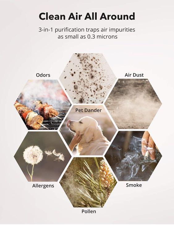 Taotronics hepa air purifier for home allergens smoke on sale pollen pets hair