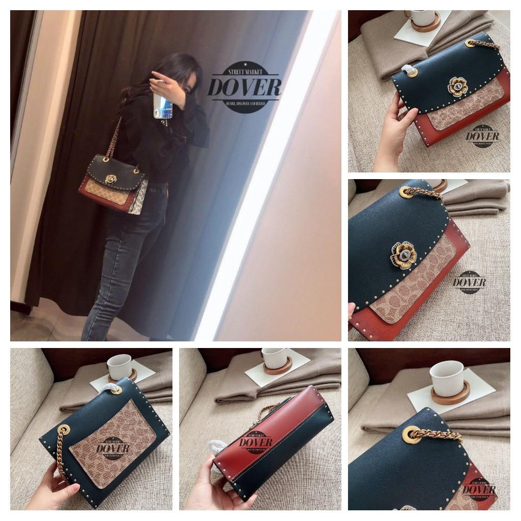 Tas coach parker with rivets and snakeskin Barang Mewah Tas Dompet di Carousell