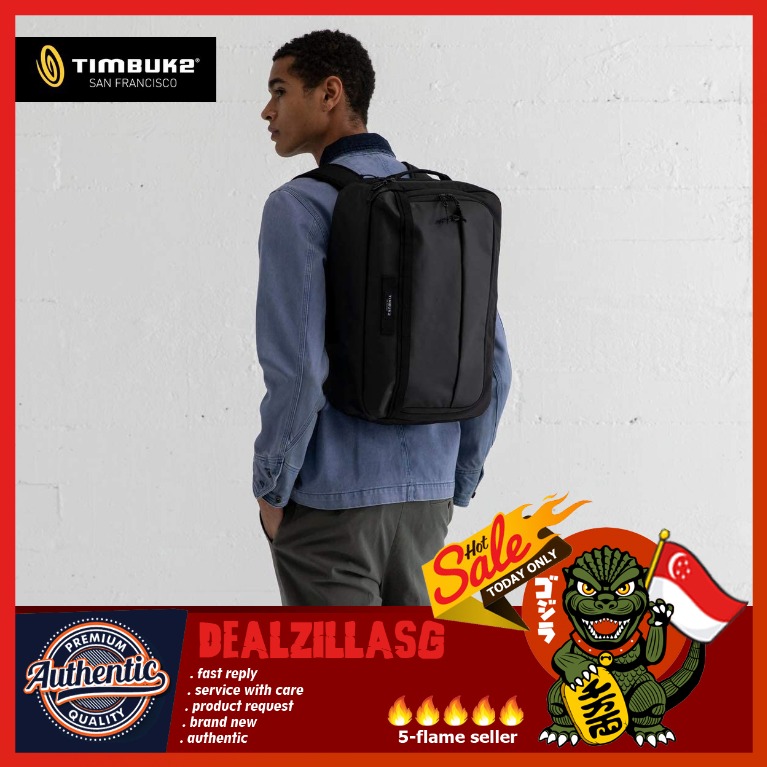 TIMBUK2 Scheme Convertible Briefcase Backpack, Jet Black, Medium, Men's