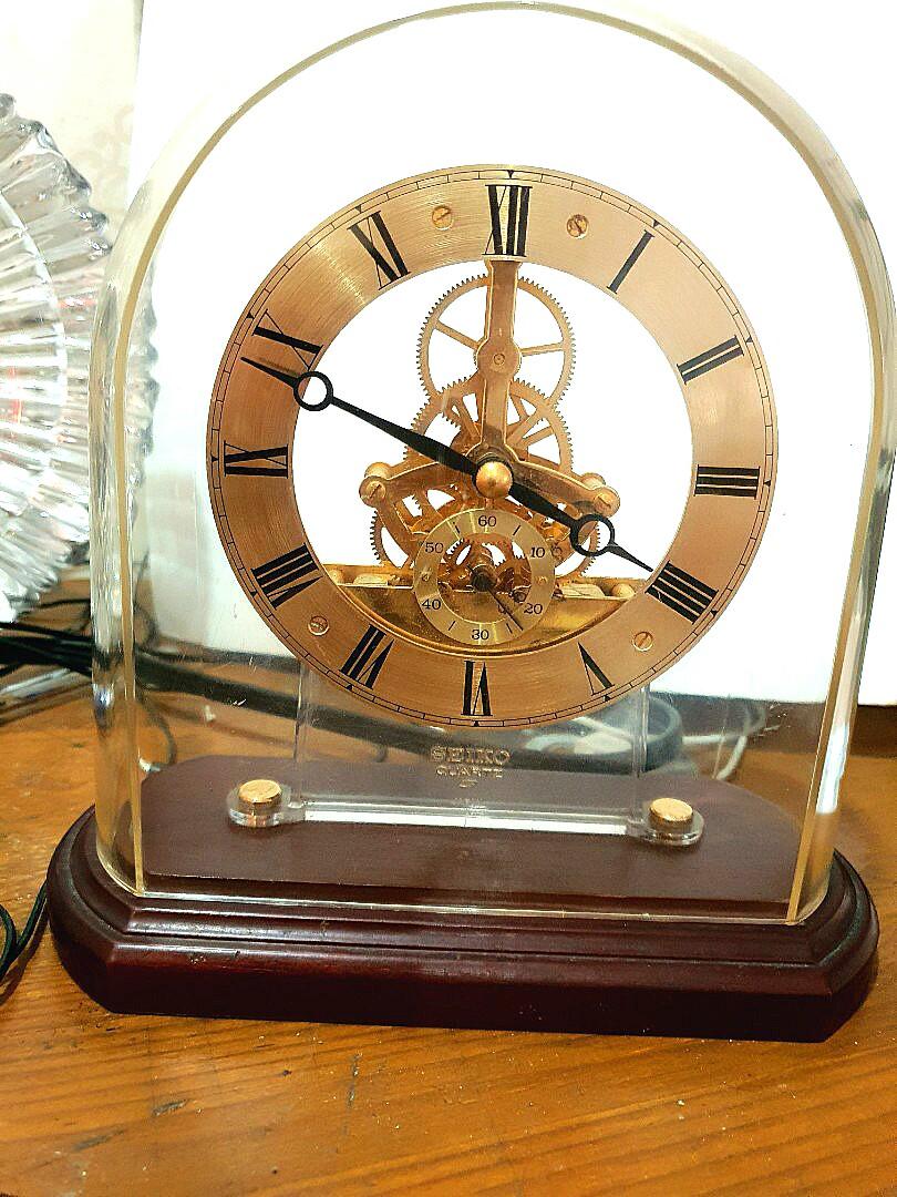Original Vintage Seiko table clock, Furniture & Home Living, Home Decor