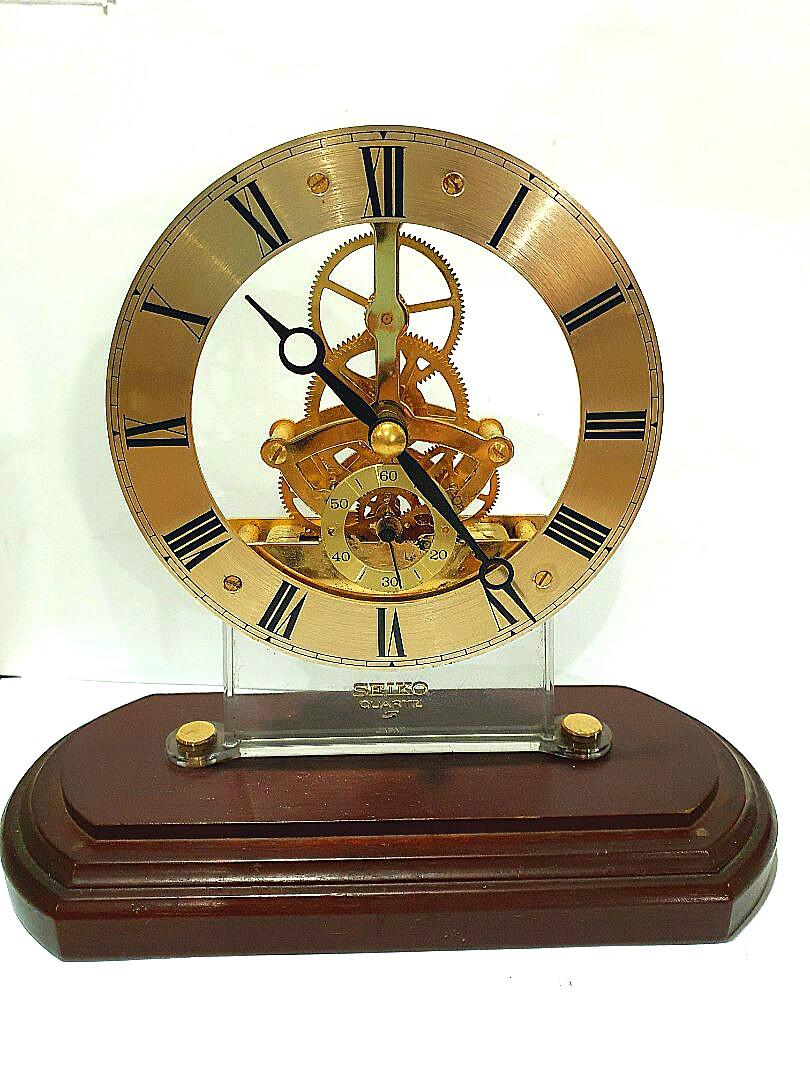 Original Vintage Seiko table clock, Furniture & Home Living, Home Decor