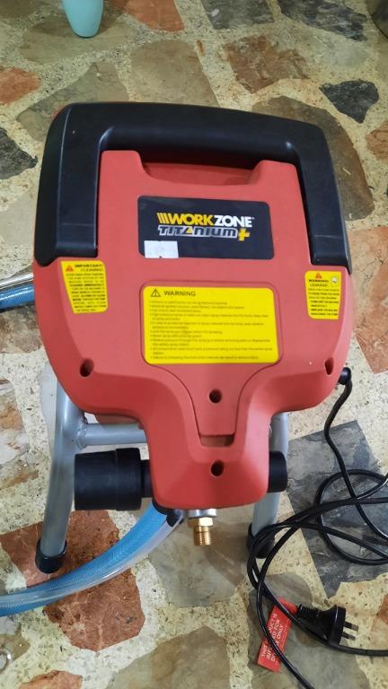 Workzone airless outlet spray station
