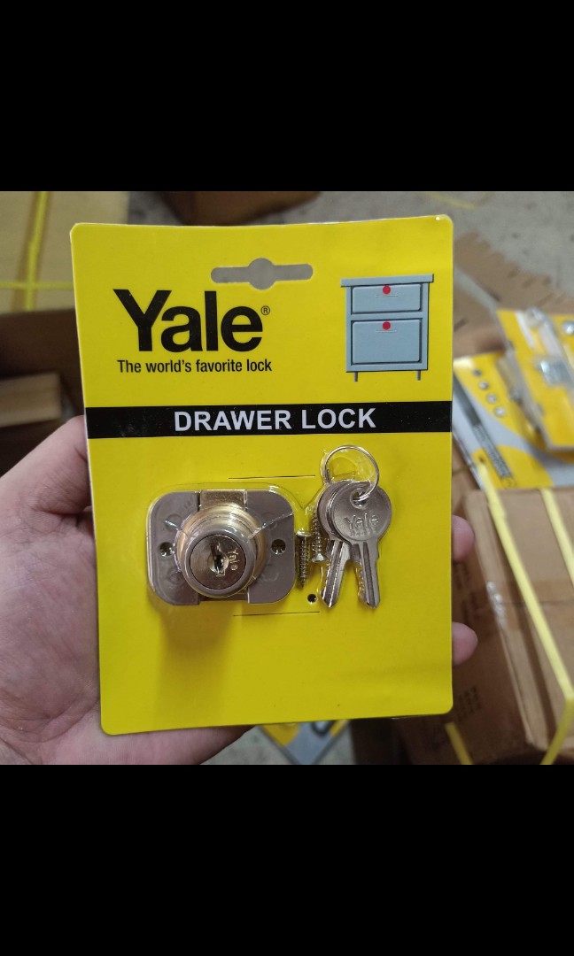 Yale drawer lock V9660 H.E., Furniture & Home Living, Security & Locks