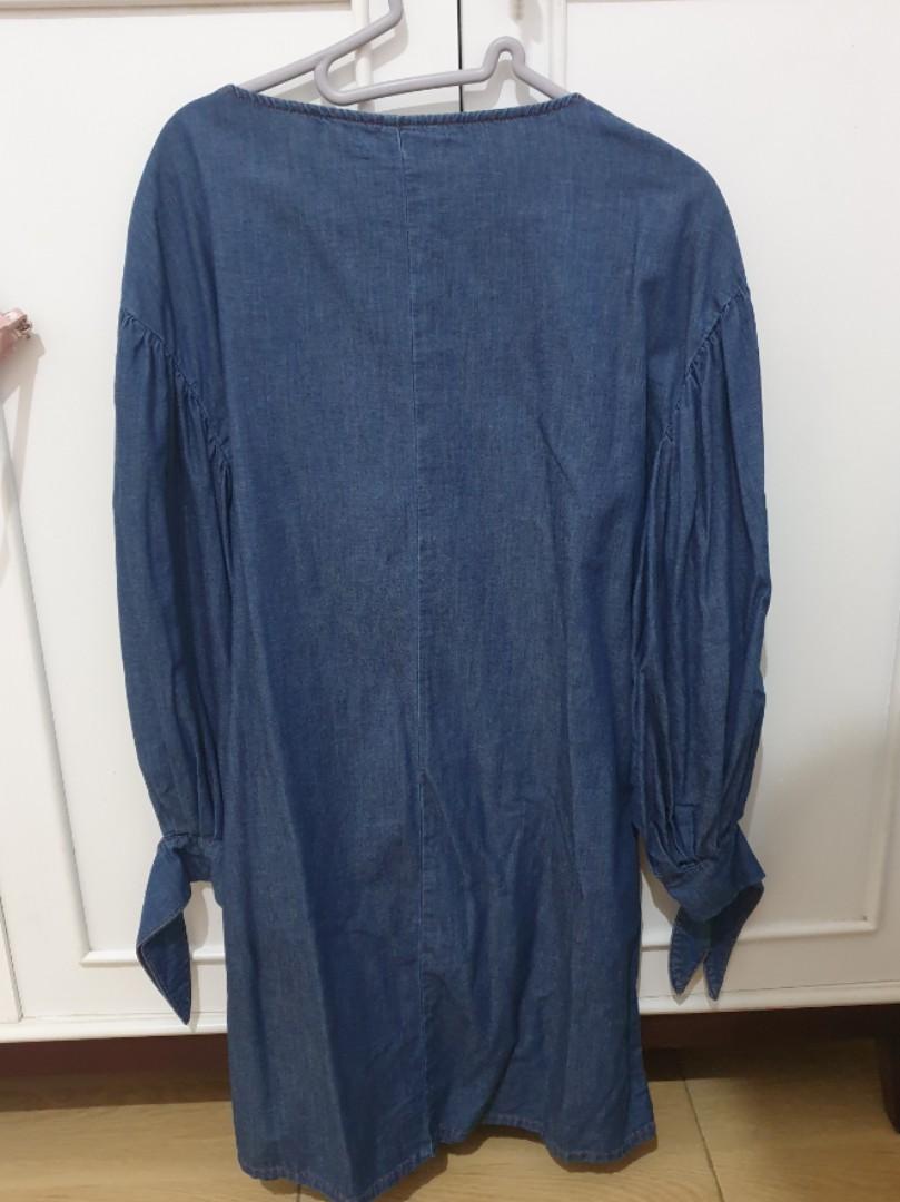 Zara long top jeans, Fesyen Wanita 
