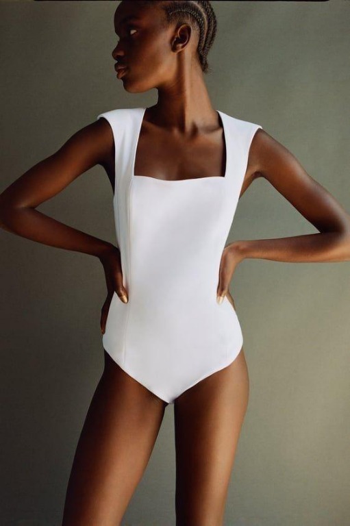 Zara white bodysuit sales