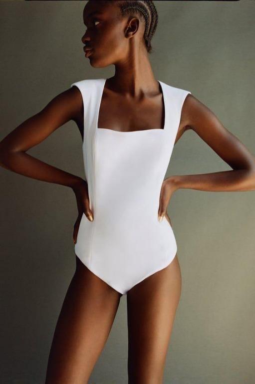 White bodysuit zara hot sale