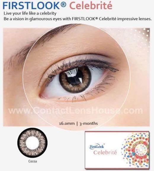 Firstlook Celebrite Contact Lense 16mm 3months Power 0 00 In Cocoa 1 For Rm30 2 For Rm50 Health Beauty Makeup On Carousell