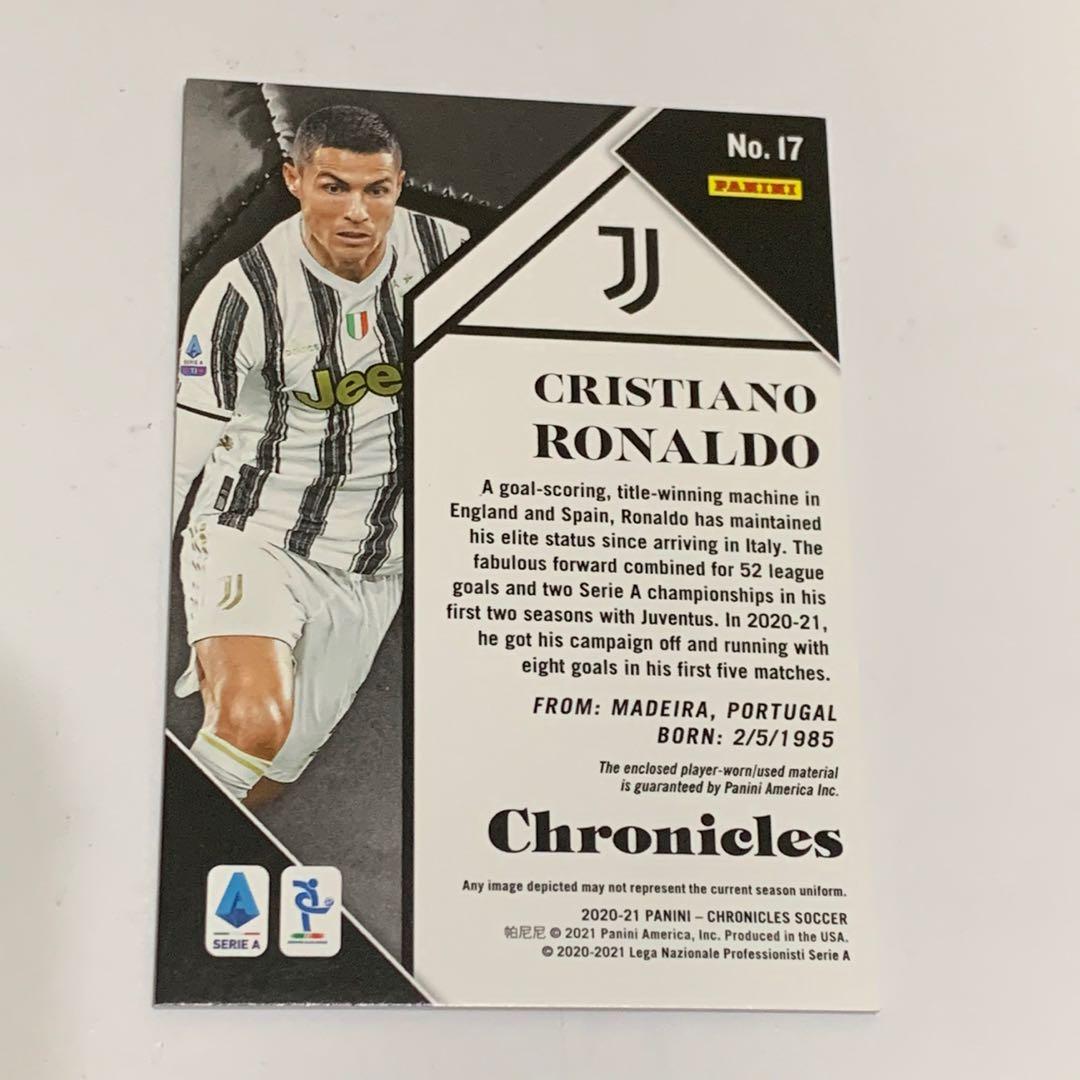 2020/2021 Panini Chronicles Soccer Cristiano Ronaldo Chronicles Serie A  Memorabilia 274/299