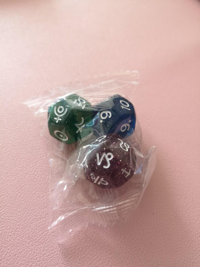 3pcs 12-sided Astro Dice Astrology Divination Fortune-telling ...