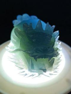 天然水晶-海藍寶戰龜