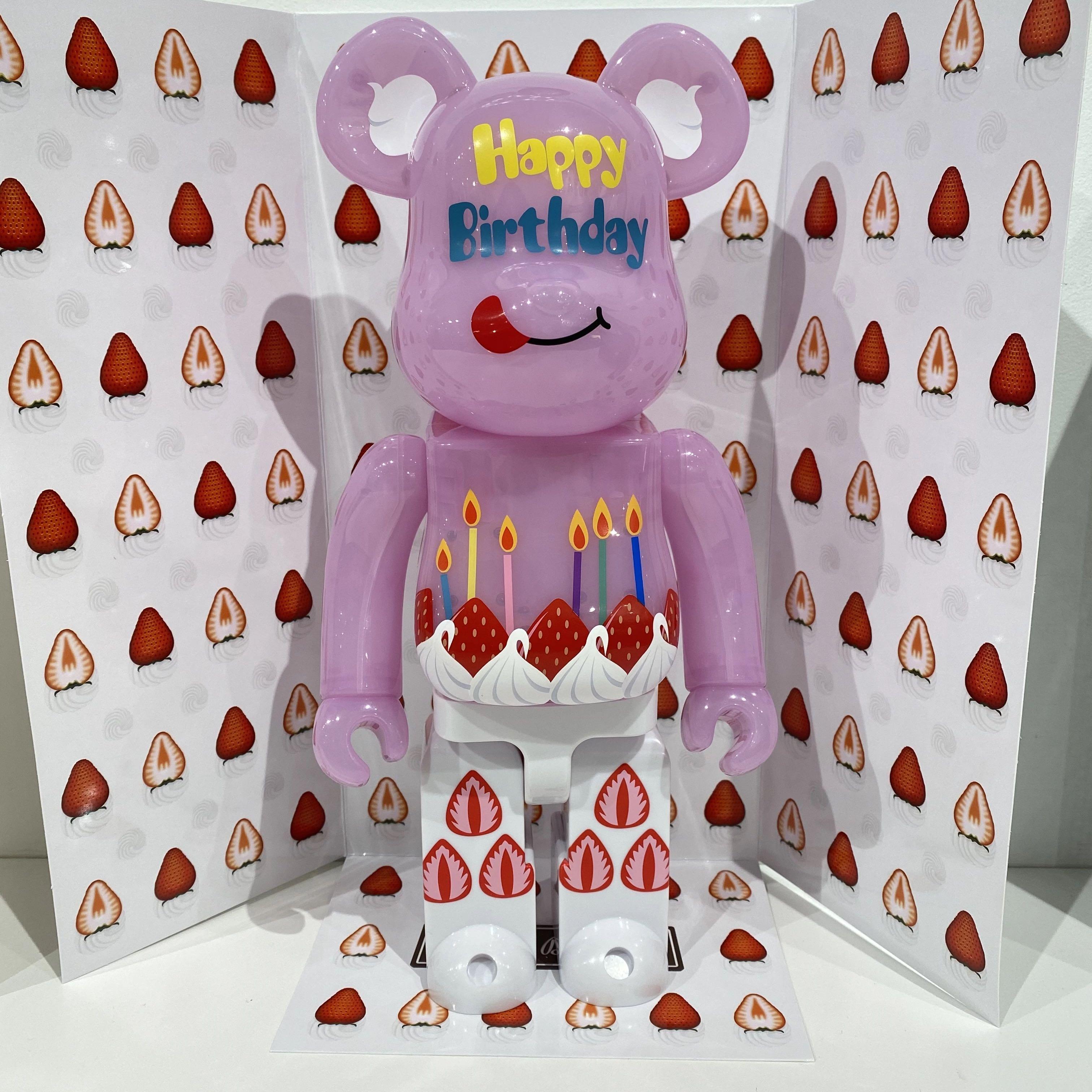 全新400% Bearbrick Greeting Happy Birthday Plus 生日快樂pink 粉紅