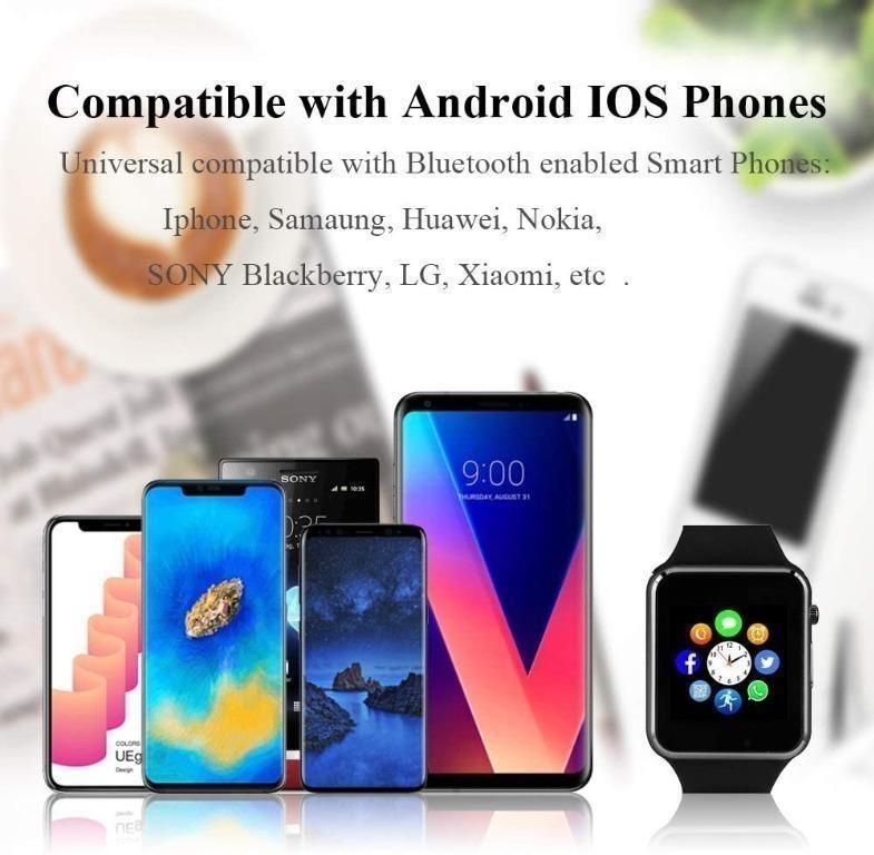QQ Smart Watch Janker Bluetooth Smartwatch Unlocked Watch Phone with SIM Card Slot Camera Pedometer Touch Screen Music Player Smart Wrist Watch Android iOS Phone Compatible for Men Kids Mobile