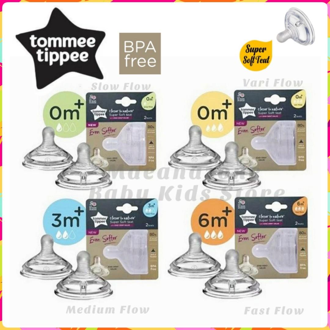 Tommee Tippee Closer To Nature With Super Soft Teat Nipple Puting Bottle Feeding Slow Medium Fast Thick Feed Variable Babies Kids Nursing Feeding On Carousell