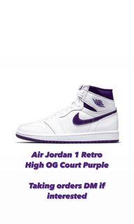 Air Jordan 1 Retro High OG Court Purple US 8 / US 9.5W
