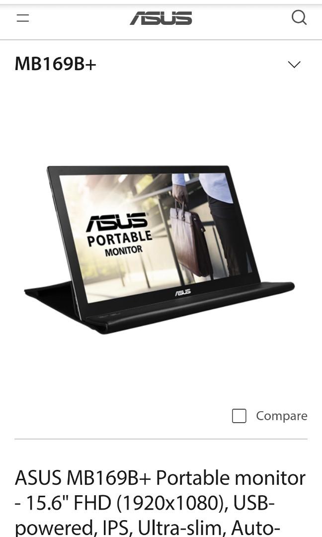 ASUS MB169B+ Portable Monitor - 15.6 