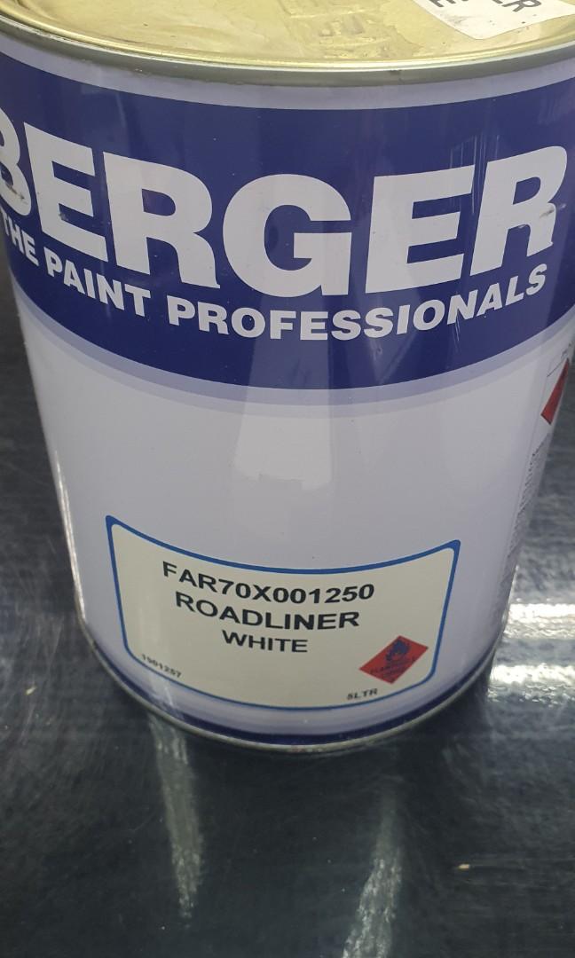 BERGER RoadLiner Paint 5 Litres, Furniture & Home Living, Home Decor