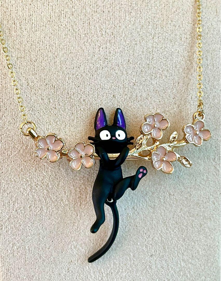 Betsey Johnson Black Kitty Pendant Necklace Women s Fashion