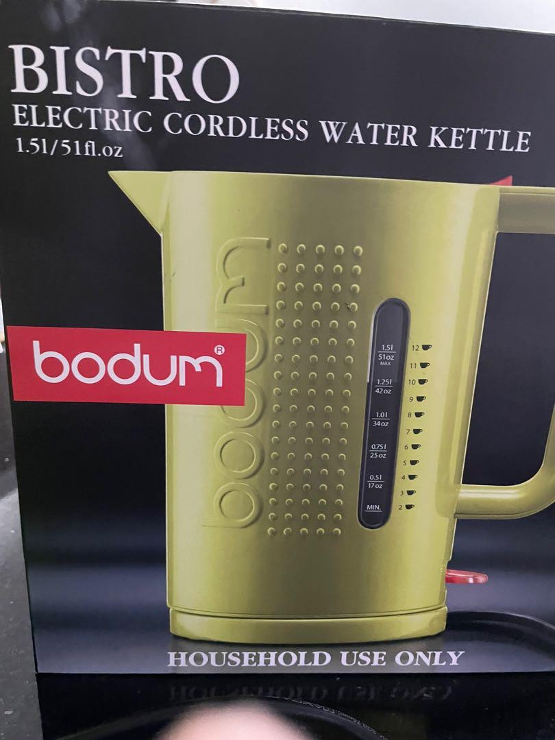 BODUM 1.5L Bistro electric cordless water kettle TV Home
