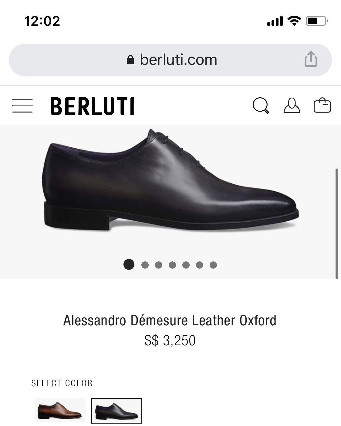 Berluti Alessandro Venezia Black Leather EU10/US11