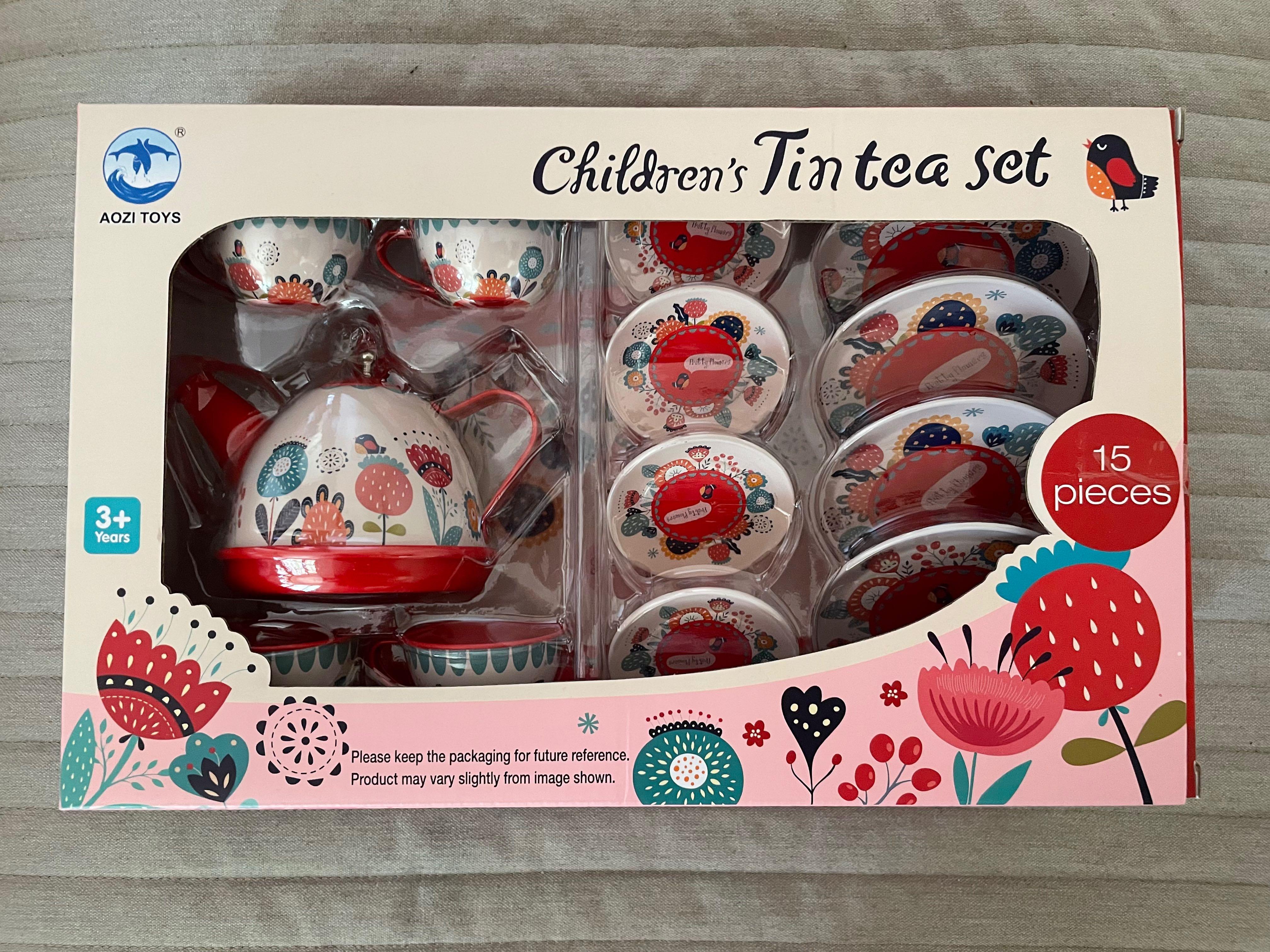 Children's tin tea store set