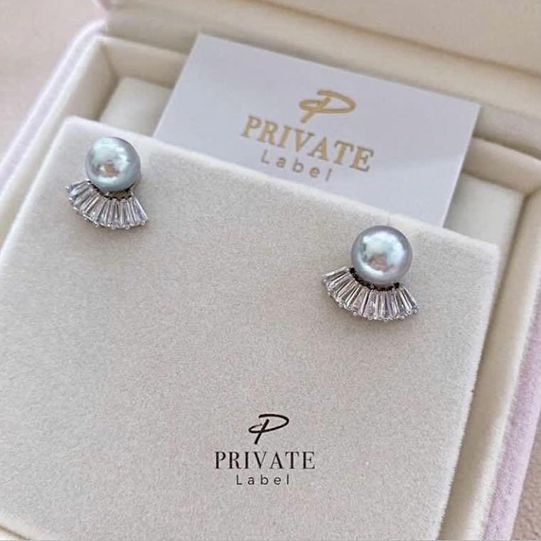 Deluxe Grade Japanese Blue Akoya Pearl Earrings