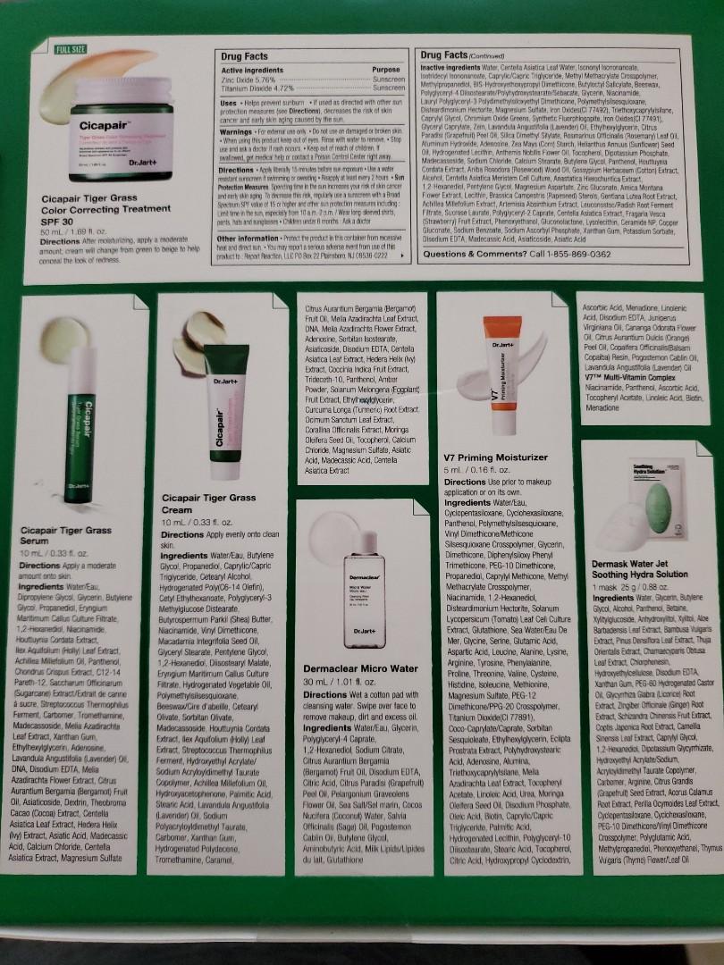 Dr. Jart+ Cica Care Experiment Kit (Category: Face Care) located in Quezon City. Submitted by tpanda17 (Listing ID 1097658896, Image 2). Description: Dr. Jart+ Cica-Care Experiment Kit Sensitive skin loves Cicapair! Six of Dr.Jart’s world-famous formulas straight from the science lab. Featuring the first-of-its kind Cicapair Color Correcting Treatment that transforms a red, irritated complexion into skin that looks and feels normal again. Experim