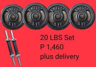 Dumbbell set 20 lbs