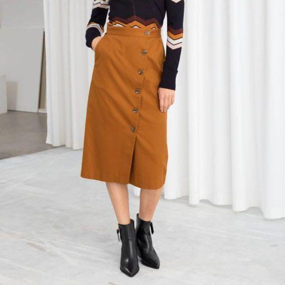 Asymmetric wrap midi skirt other stories 2025