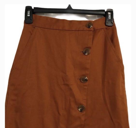 Asymmetric wrap midi skirt other stories store