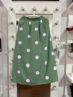 Green Polkadot Skirt