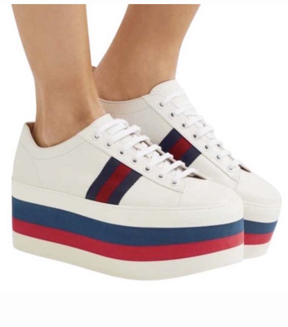 Gucci leather platform sneakers hot sale